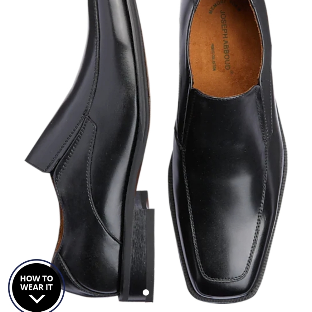 Joseph Abboud black Moc Toe shoes